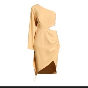 Lavish Alice One-Shoulder Buttermilk Dress